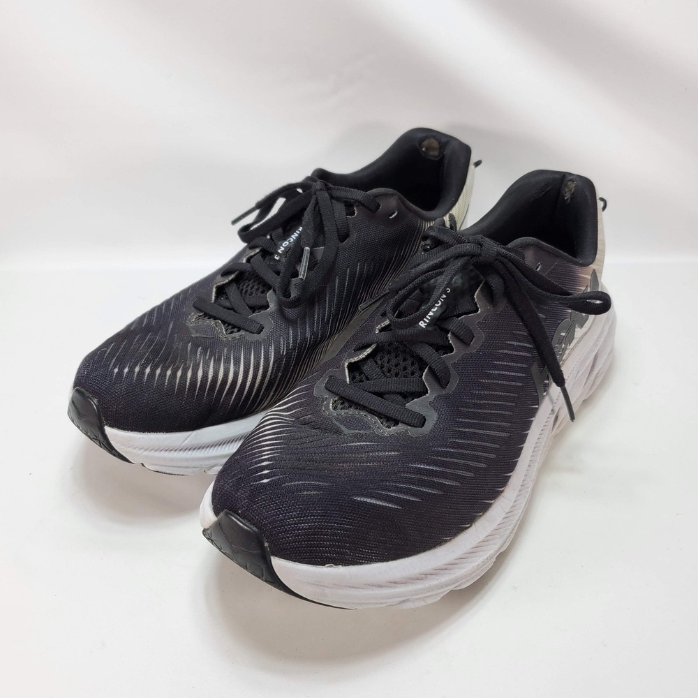 HOKA Rincon 3 Women's Size 8.5B Black White Running‎ Shoes W Rincon 3